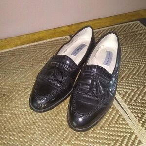 Stacy Adams Men's Kiltie Tassle Black Slip On Formal Loafers